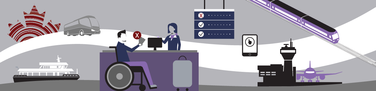 Banner representing accessibility complaints about transportation services